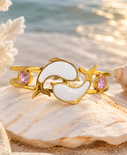 Fishia White Shell Cuff
