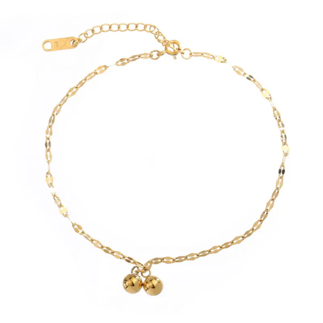 Gleam Balls Gold Anklet
