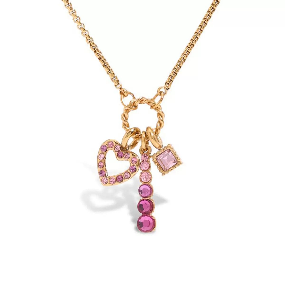 Atoni Pink Charm Heart Necklace