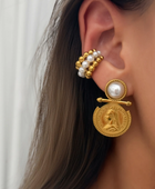 Coicya Pearl Statement Earrings