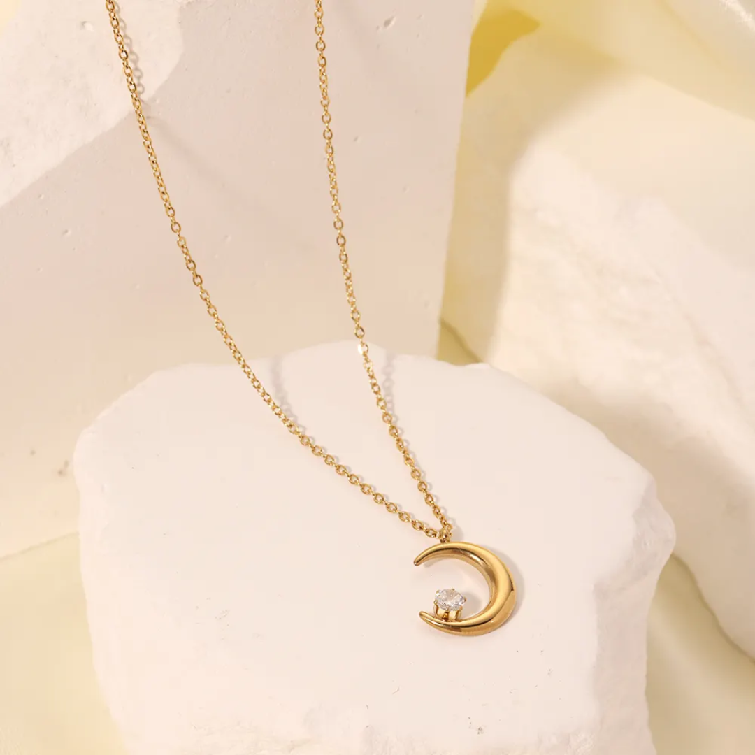 Ura Moon Diamond Necklace