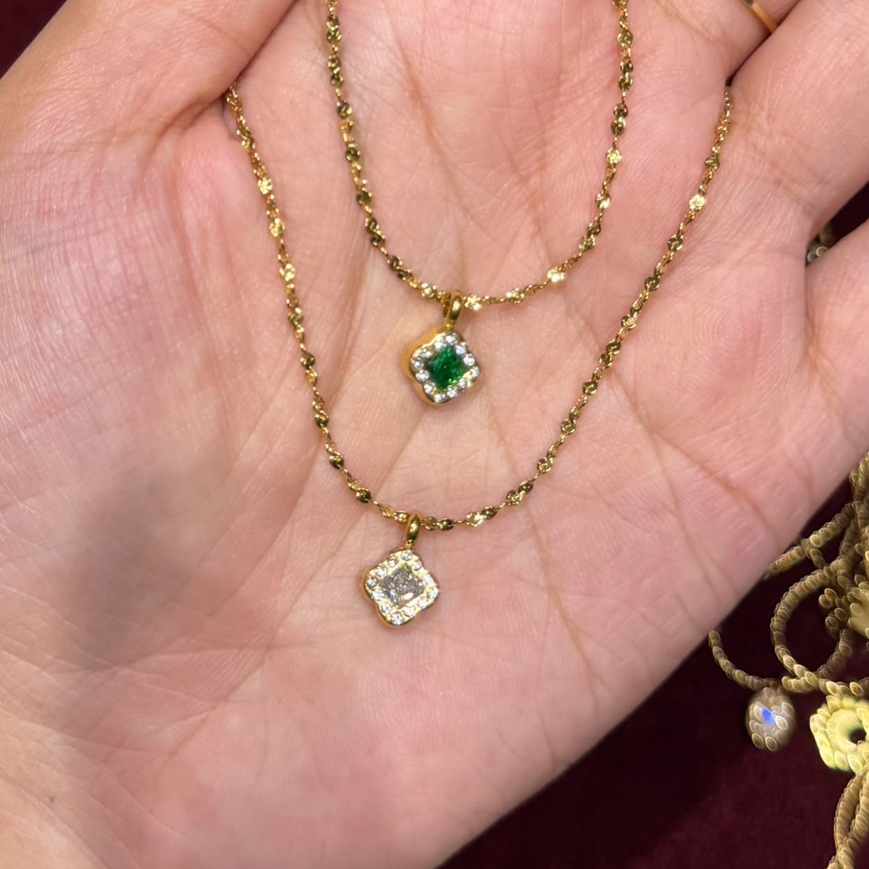 Evily Dainty Diamond Necklaces