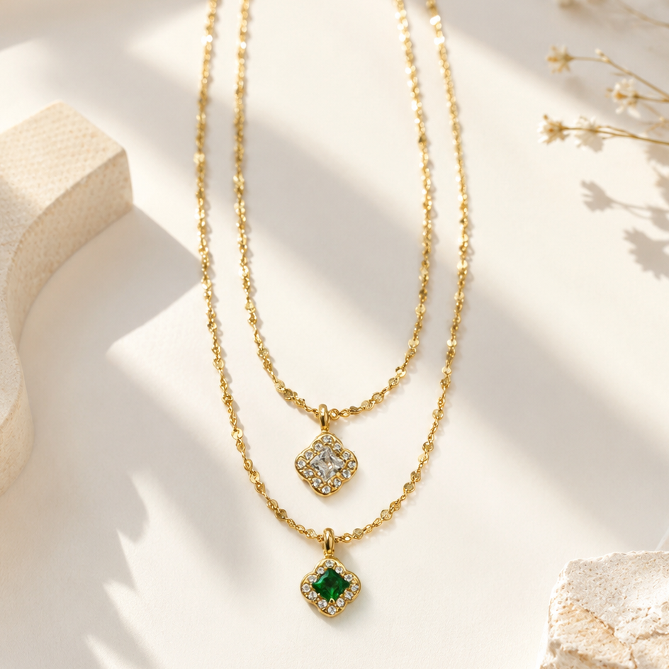 Evily Dainty Diamond Necklaces