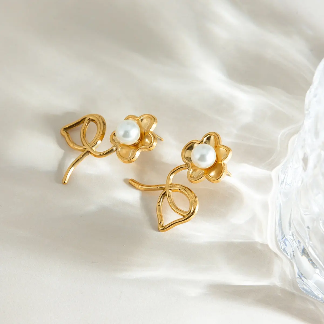 Flower of Spring Pearl Earrings