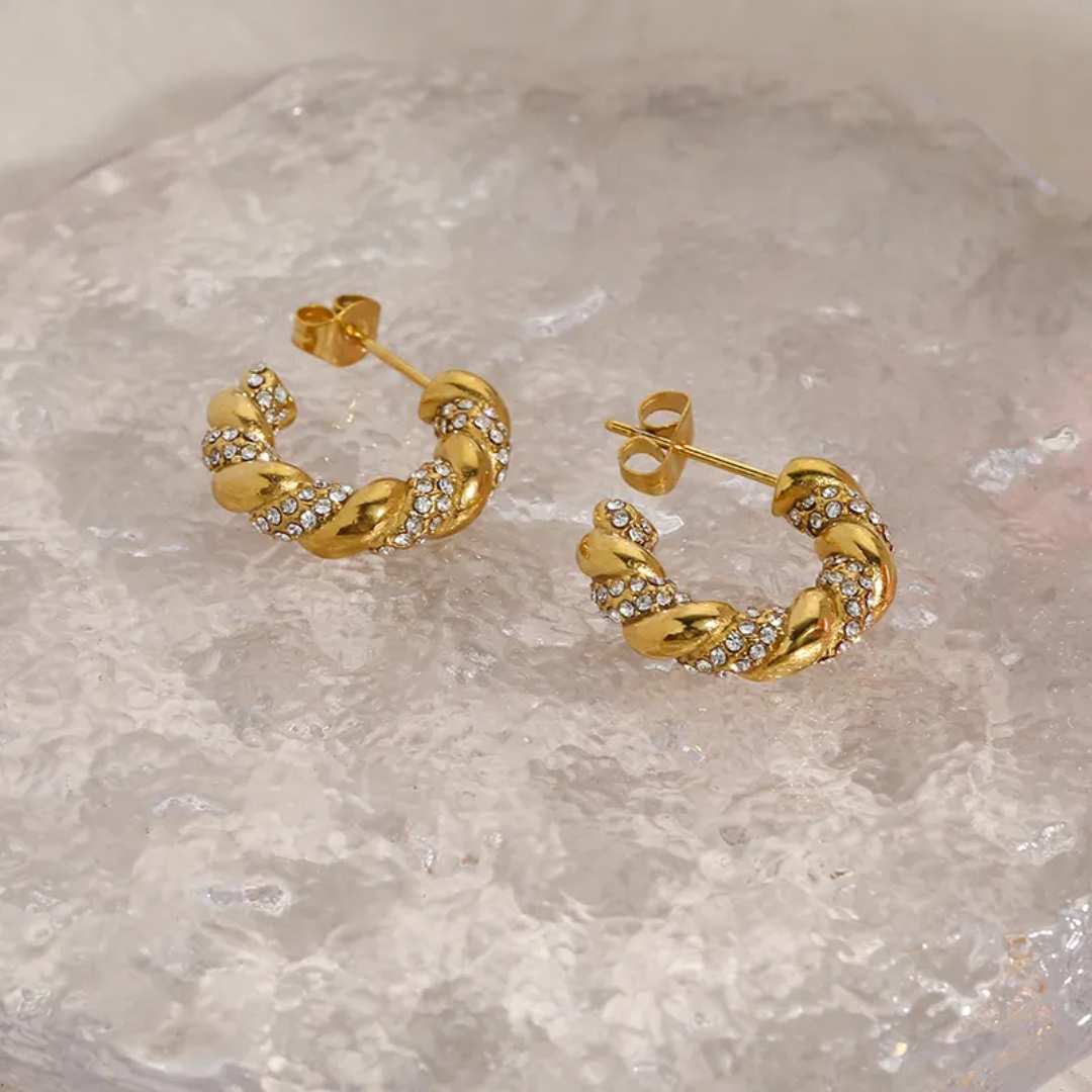 Georgi Twisted Gold Hoops