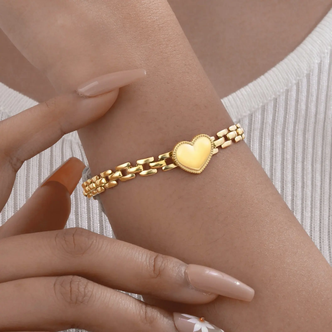 Wistle Heart Linked Bracelet✨