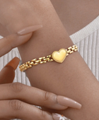 Wistle Heart Linked Bracelet✨