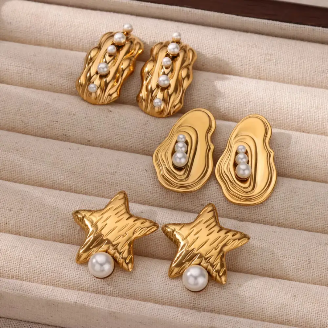 Sunshine Pearl Statement Earrings