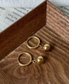 Ruru Ball Golden Earrings