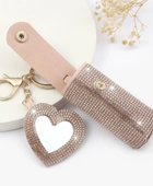 Sparkly Lipstick Holder Mirror KeyChain