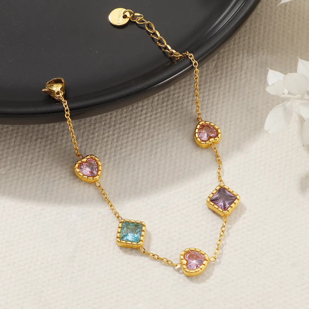 Ishi Multicolour Gold Bracelet