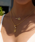 Tennis Racket Charms Sporty Necklace