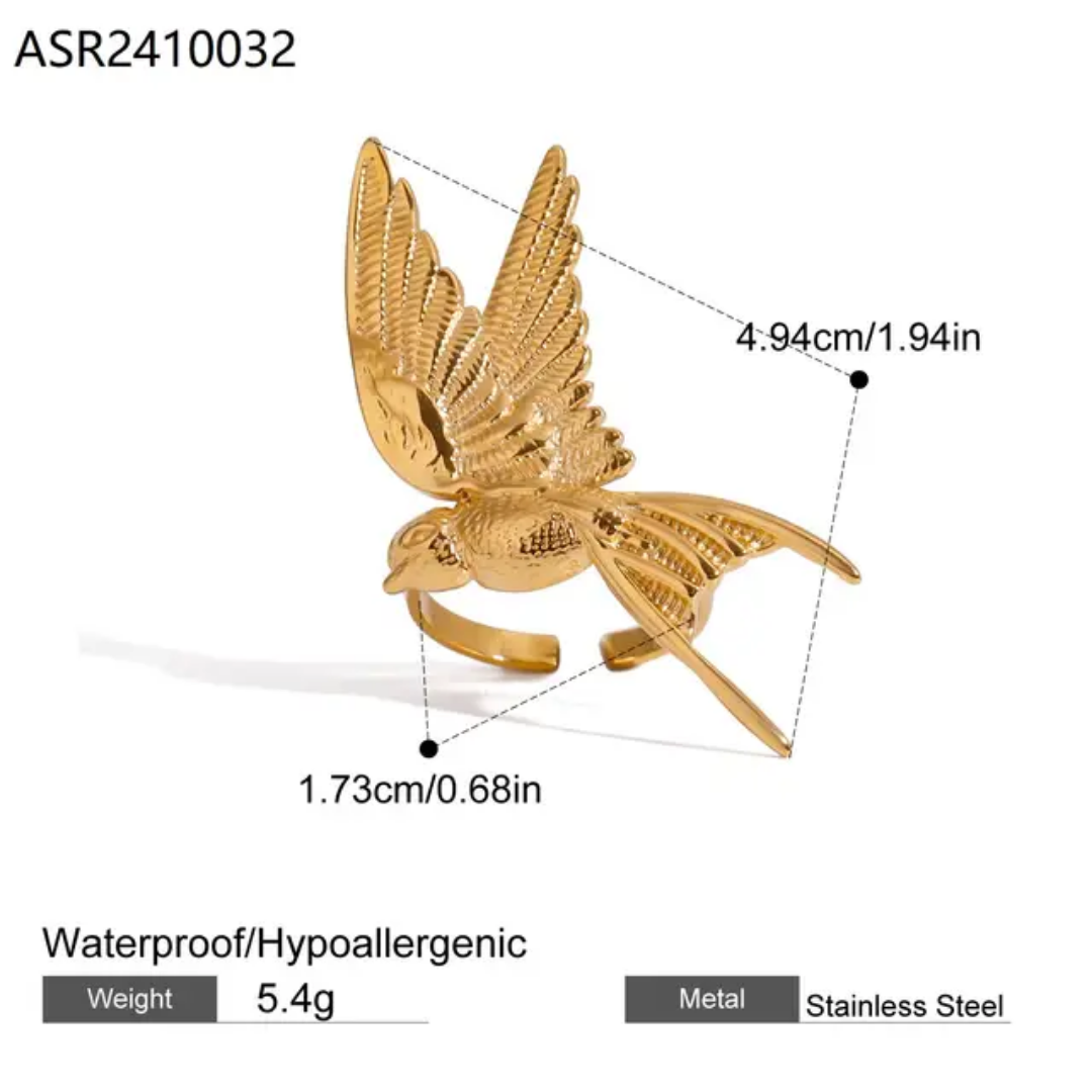 Evian Birdie Statement Ring