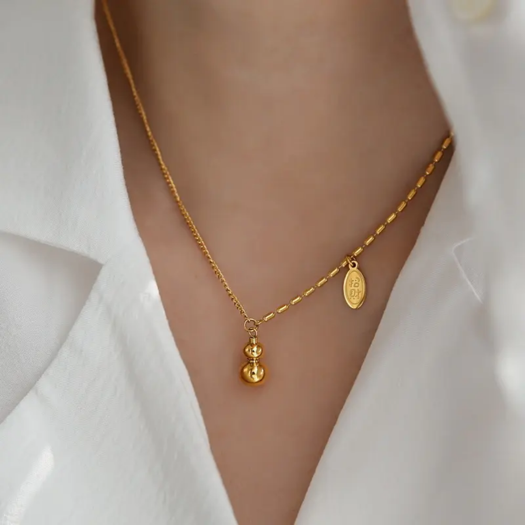 Wish Bottle Gold Necklace✨