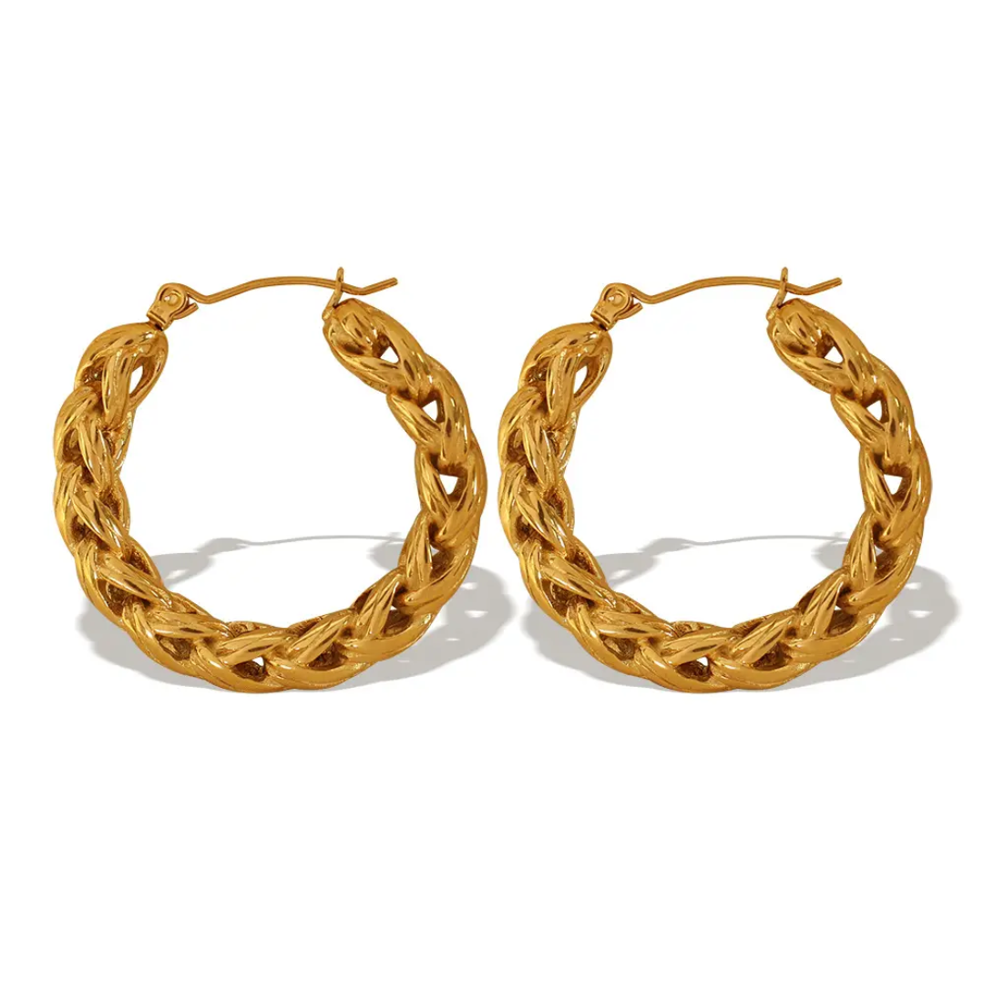 Joli Linked Gold Hoops