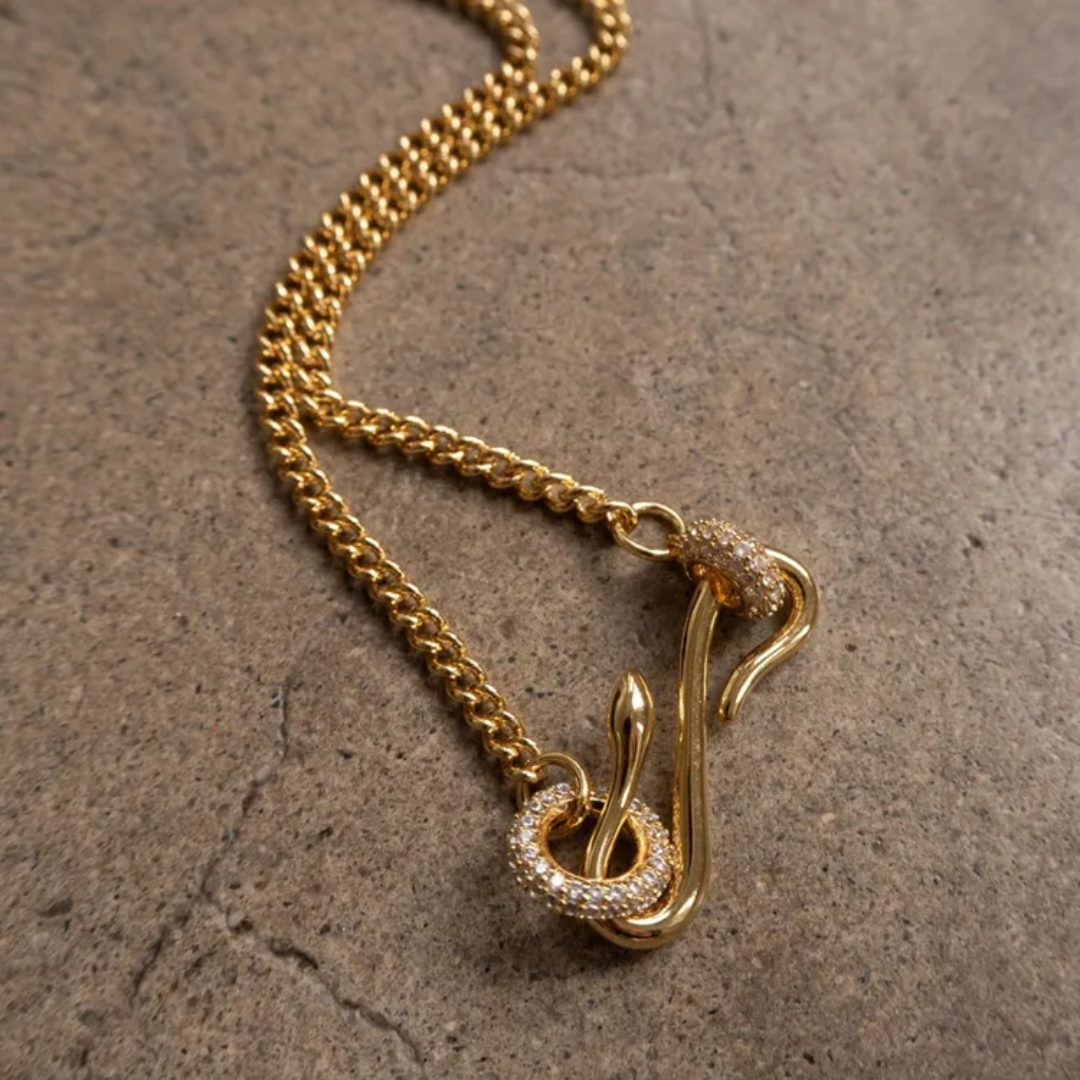 Domiz Ring Joint Gold Necklace