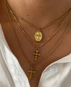Goddess Cross Gold Necklaces✨