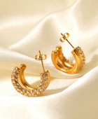 Charles Diamond Gold Hoops