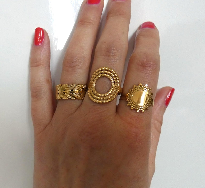 Guci Statement Gold Ring