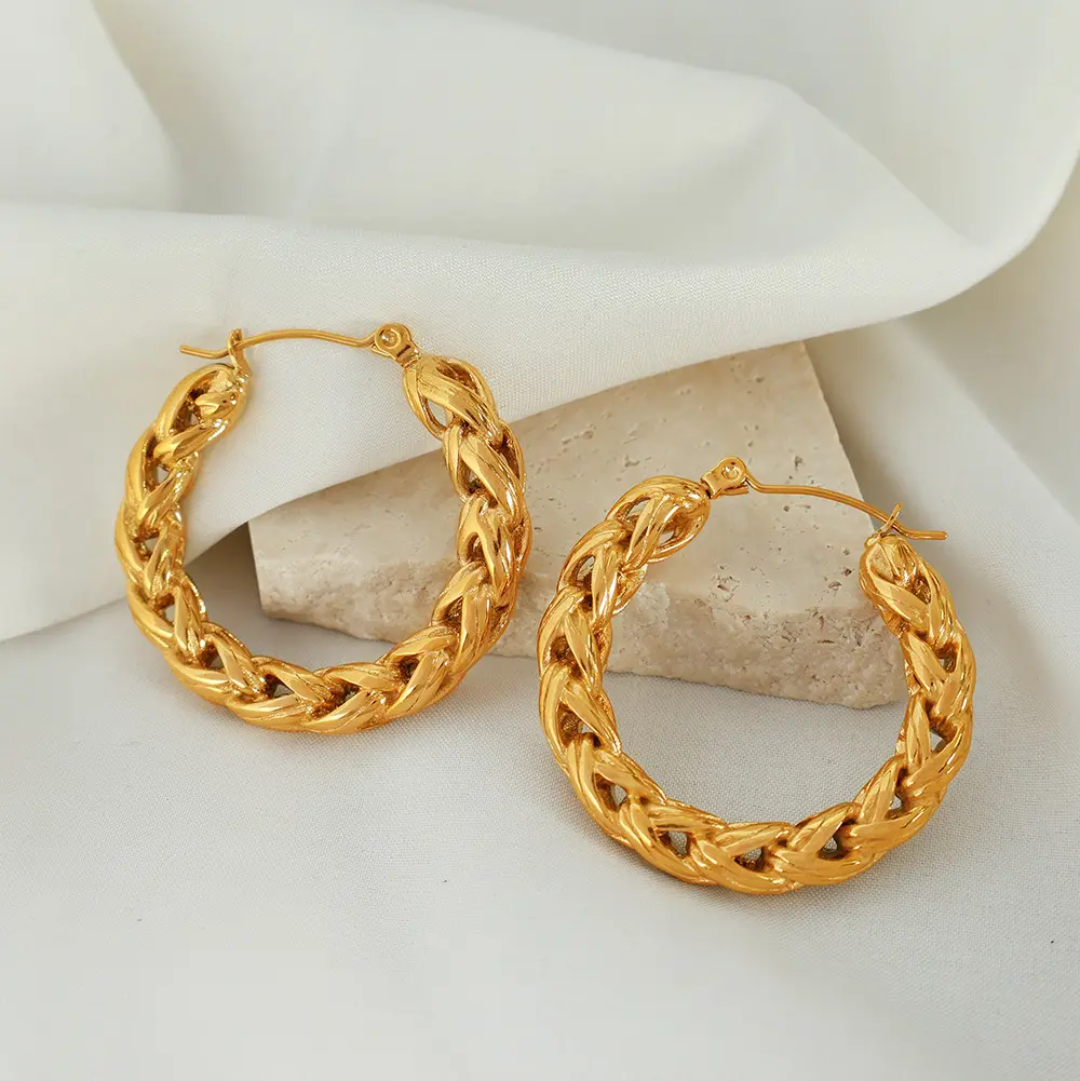Joli Linked Gold Hoops