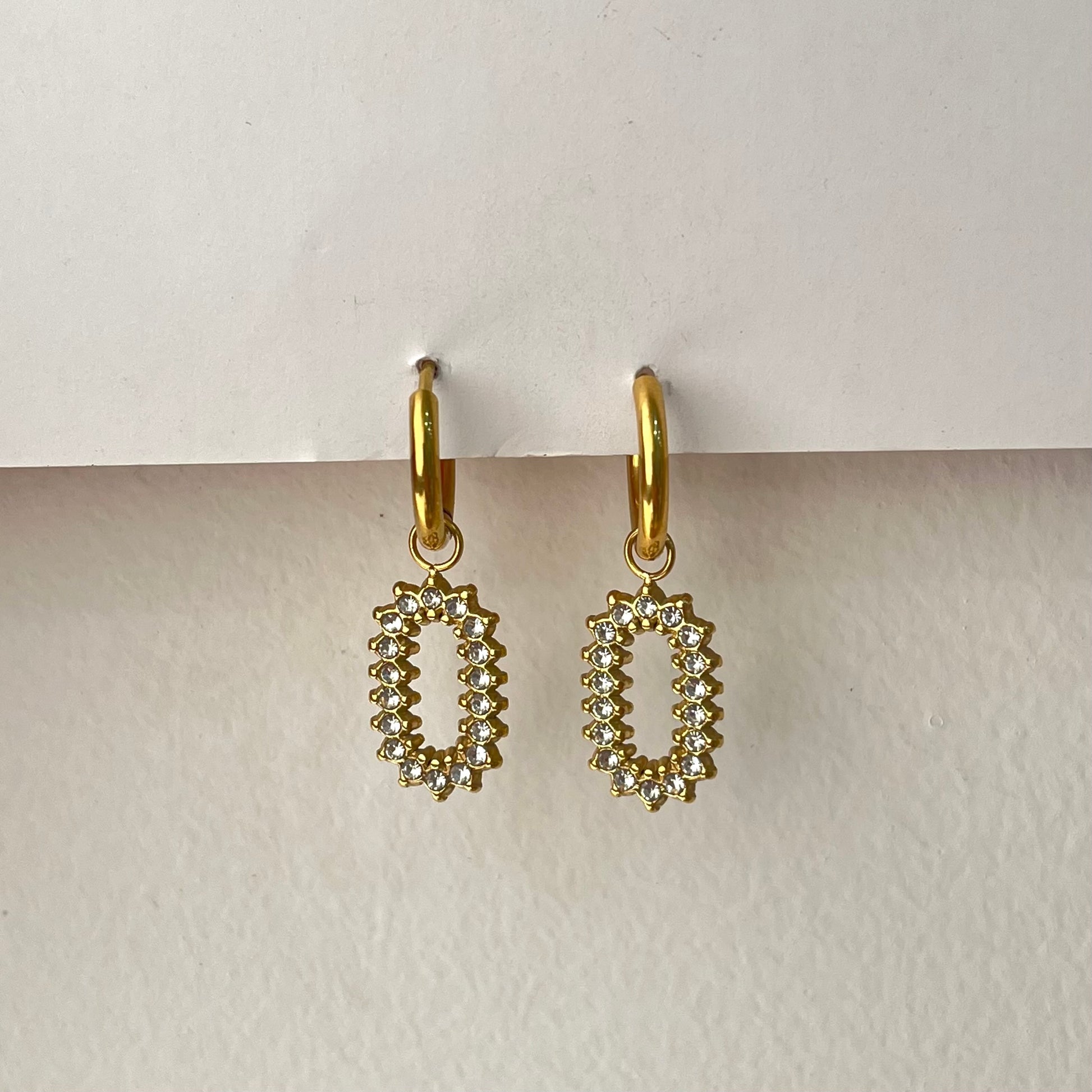 Tara Diamond Gold Huggies