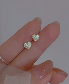 Kelly Little Diamond Heart Studs