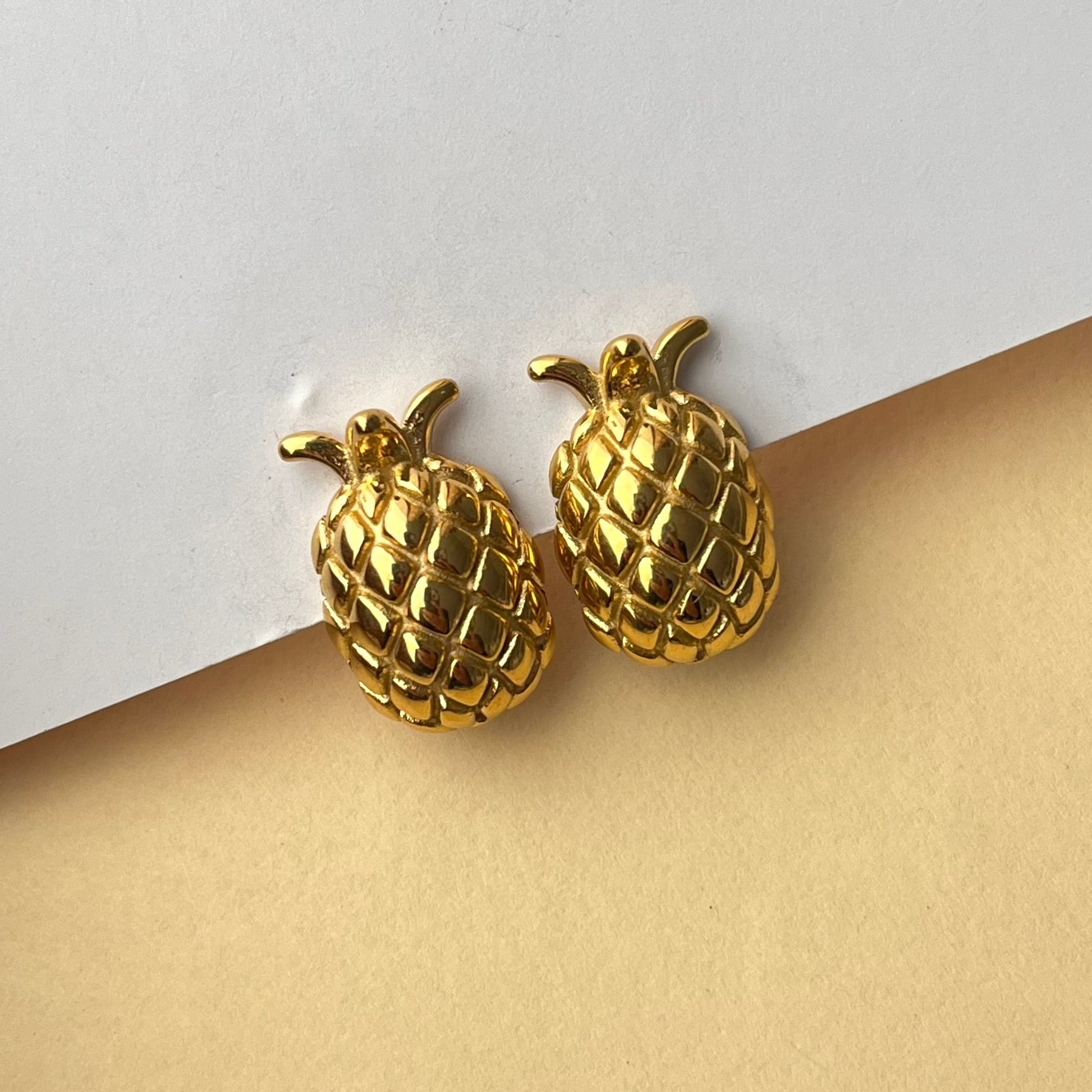 Pineapple Cute Gold Studs