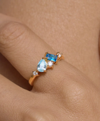 Aqua Princess Diamond Ring