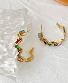 Ziggi Viga Stone Hoops
