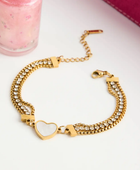 Tevia Heart Layered Bracelet