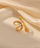 Wavy Statement Gold Ring