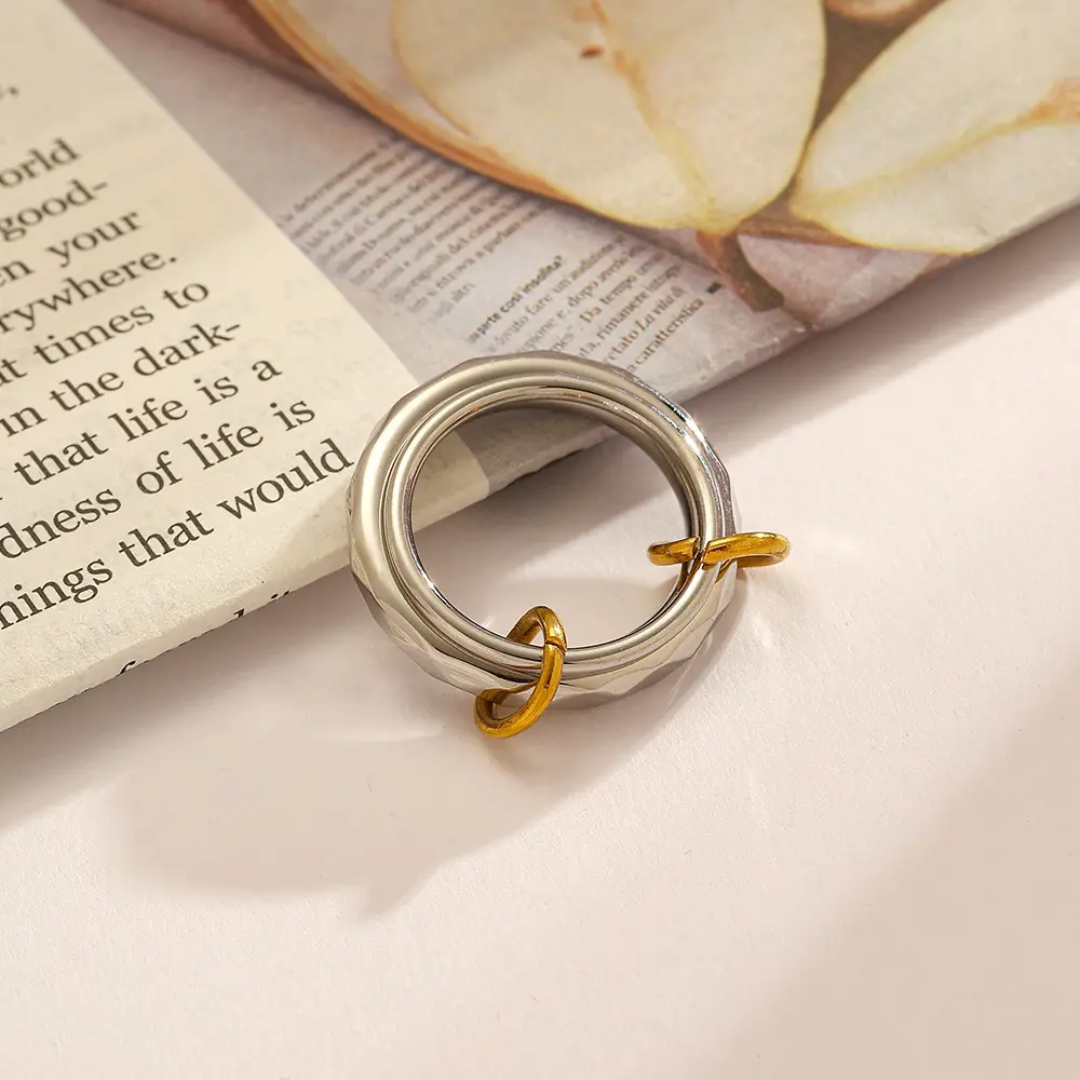 Karla Stackable Dual Silver Ring