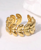 Mini Leaf Gold Ring