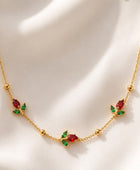 Rosy Dainty Charm Tulip Necklaces