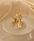 Wavy Statement Gold Ring