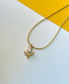 Little Tulip White Diamond Necklace