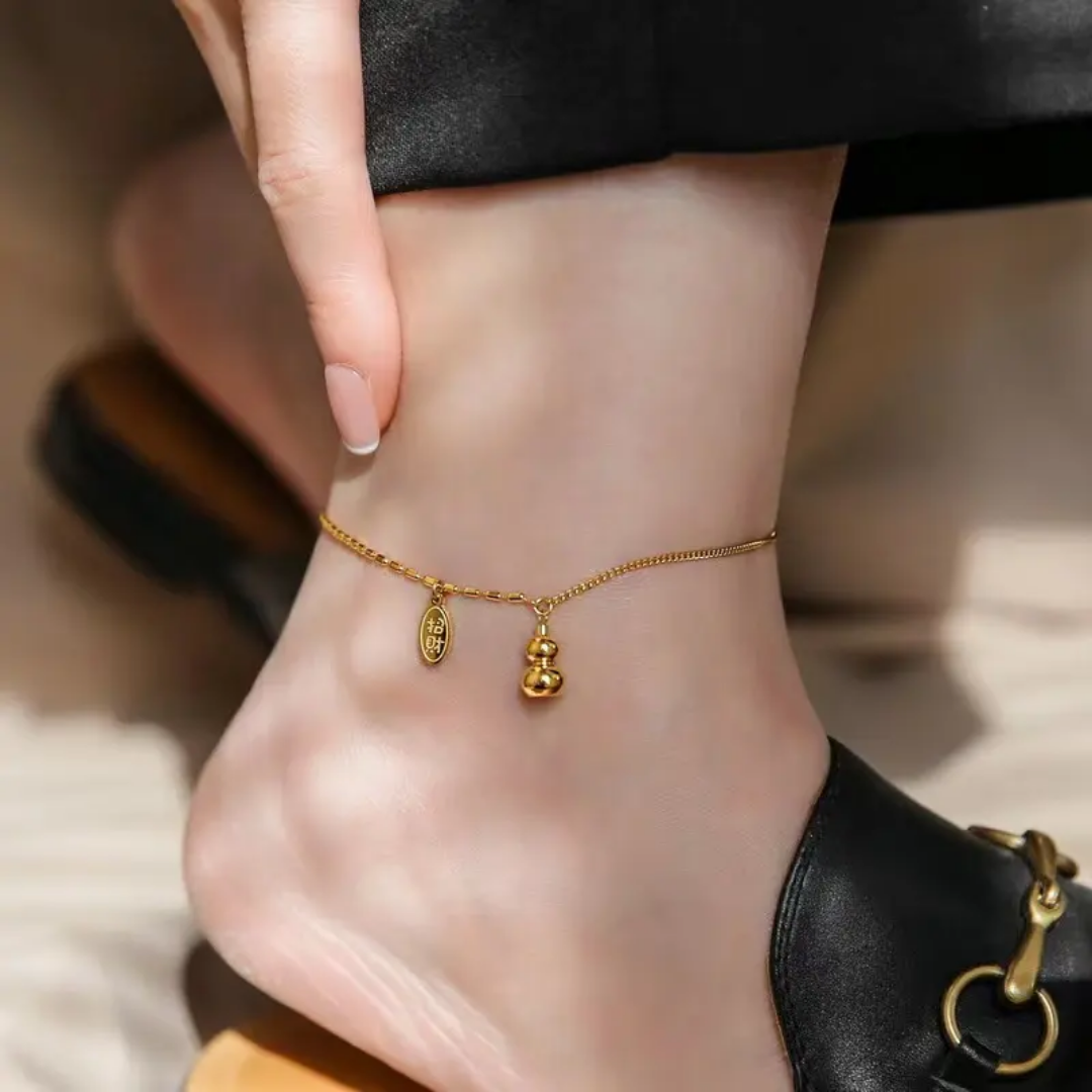 Wish Bottle Gold Anklet✨