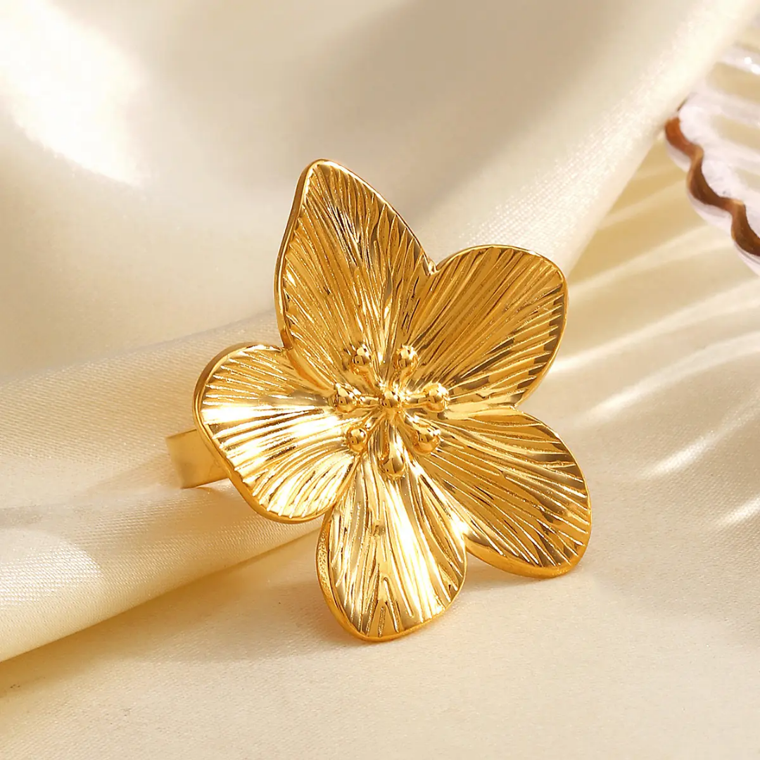 Bugina Big Flower Rings✨