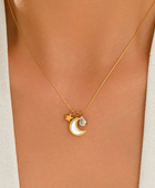 Dreamy White Moon Diamond Necklace