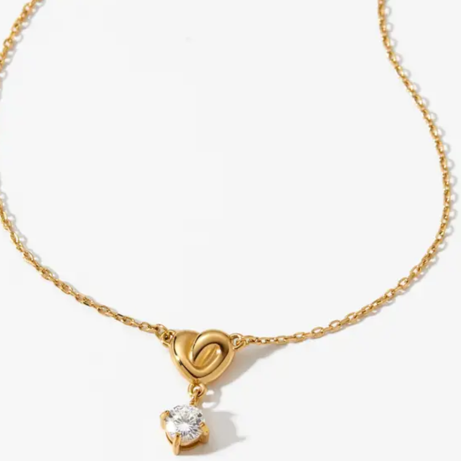 Knotty Heart Diamond Necklace