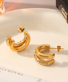 Charles Diamond Gold Hoops