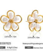 Lavendi Pearl Flower Earrings
