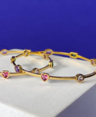 Fancy Coloured Stone Bangles