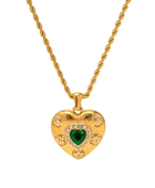 Ella Green Heart Necklace