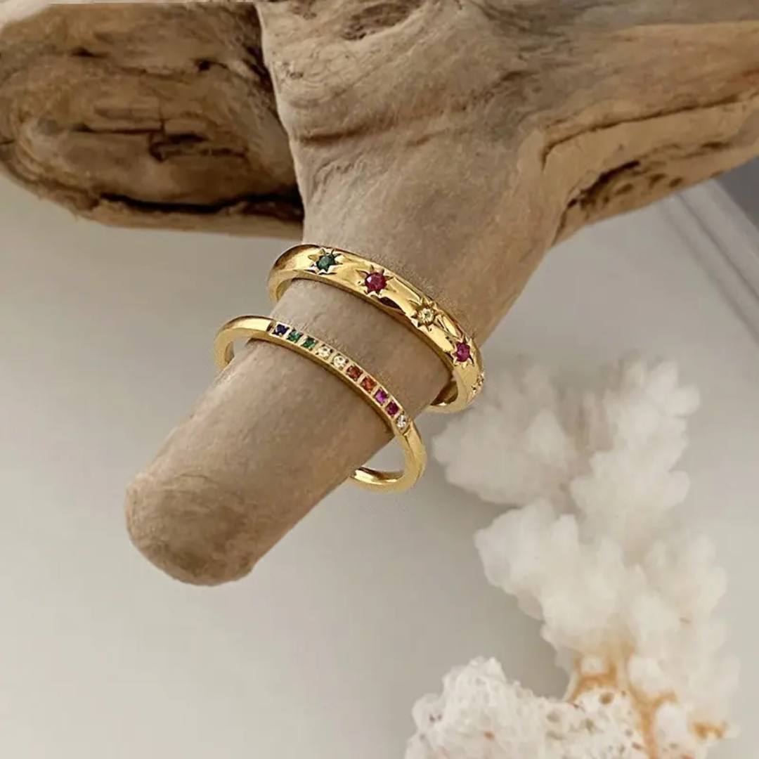 Wiser Multicolor Gold Ring