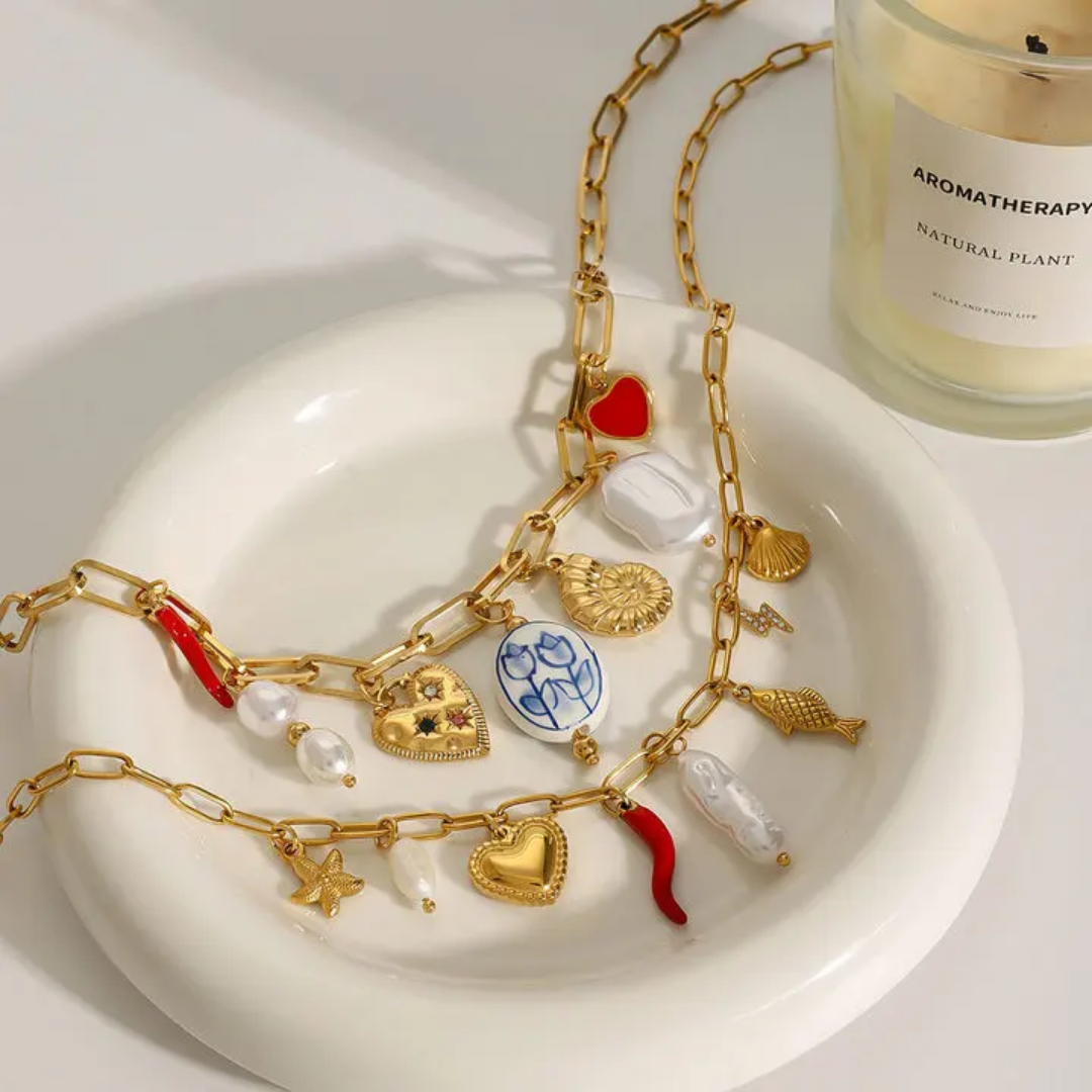 Chilli Cake Heart Charm Necklace✨