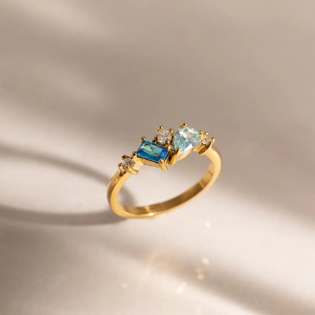 Aqua Princess Diamond Ring