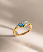 Aqua Princess Diamond Ring