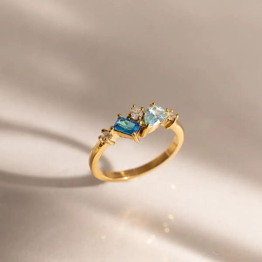 Aqua Princess Diamond Ring
