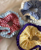 Rizzo Checkered Scrunchies